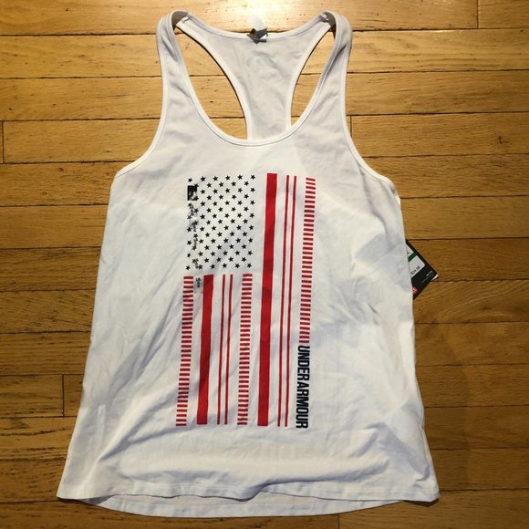 Brand New Women's Under Armour Americana Flag Tank Top - Picture 4 of 8